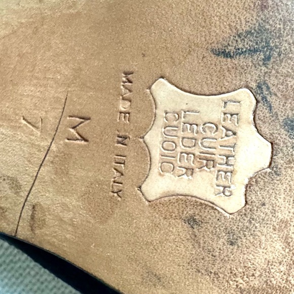 FENDI Vintage Black Suede & Leather Mule Heels | Square Toe | Made in Italy | 7 - Picture 6 of 8